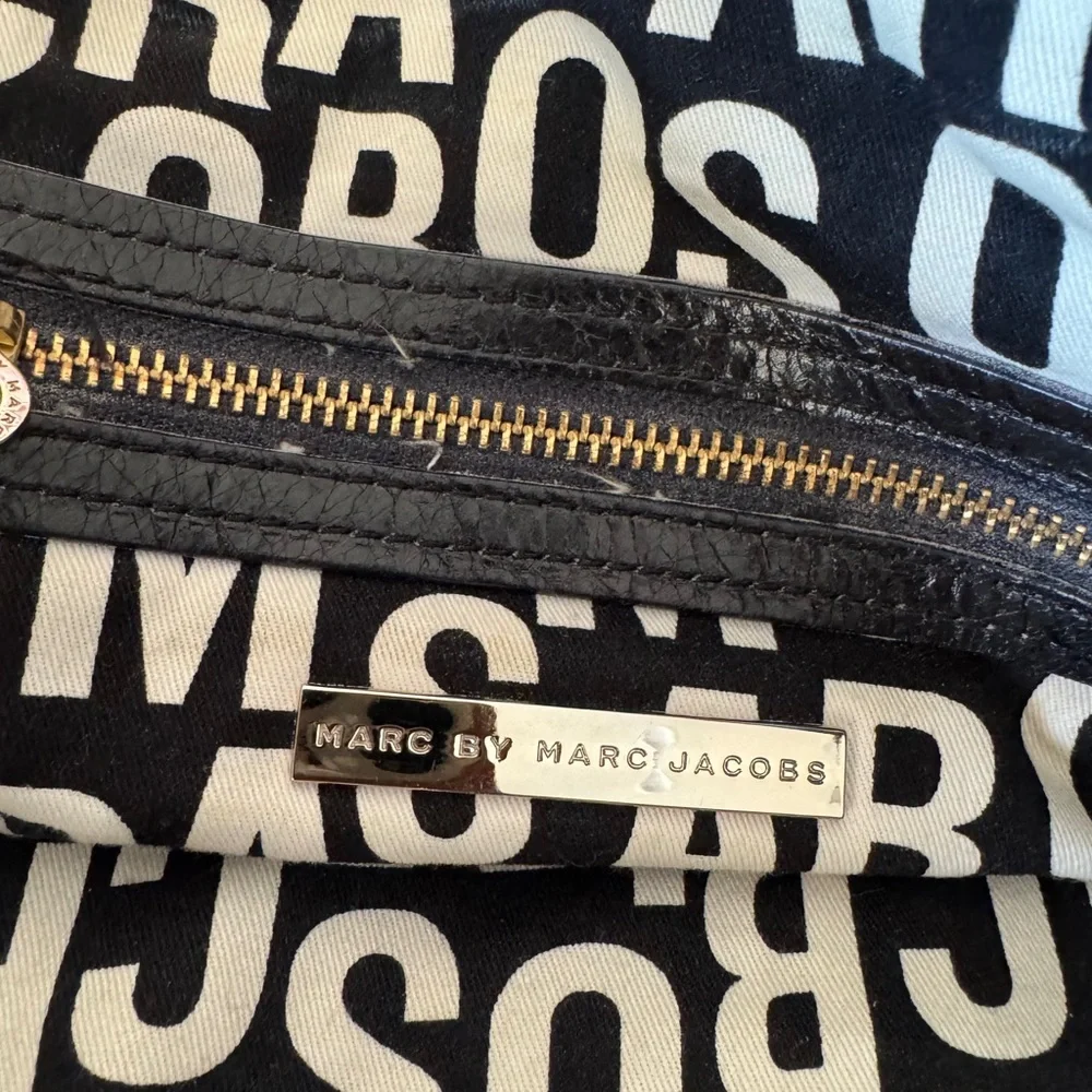 Marc by Marc Jacobs Dark Blue Leather Large Satchel with Silver/gold Hardware - Picture 13 of 15